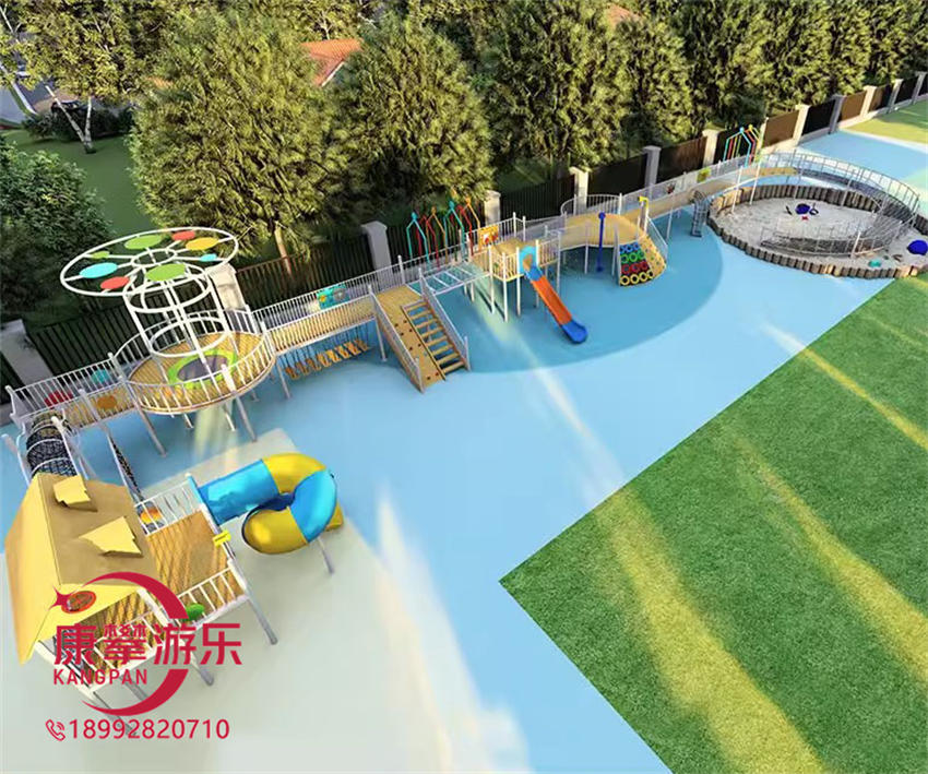 幼兒園戶外木質廊架組合